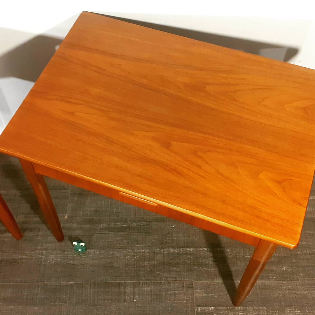 Pair of bedside tables "pelicans" in teak, norwegian 1960s