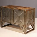 Industrial iron chest of drawers from the 1950s, Czechoslovakia
