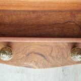 1950s mahogany wood wall shelf