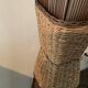 Vintage rattan and raffia floor lamp