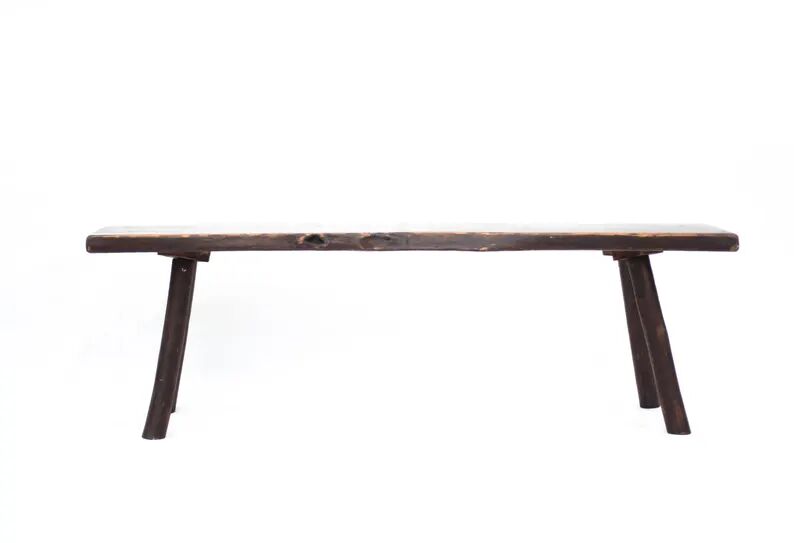 Banc bois brutaliste vintage, banc de ferme, hall d'entrée, décoration intérieur