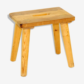 Pine stool, sweden, 1970