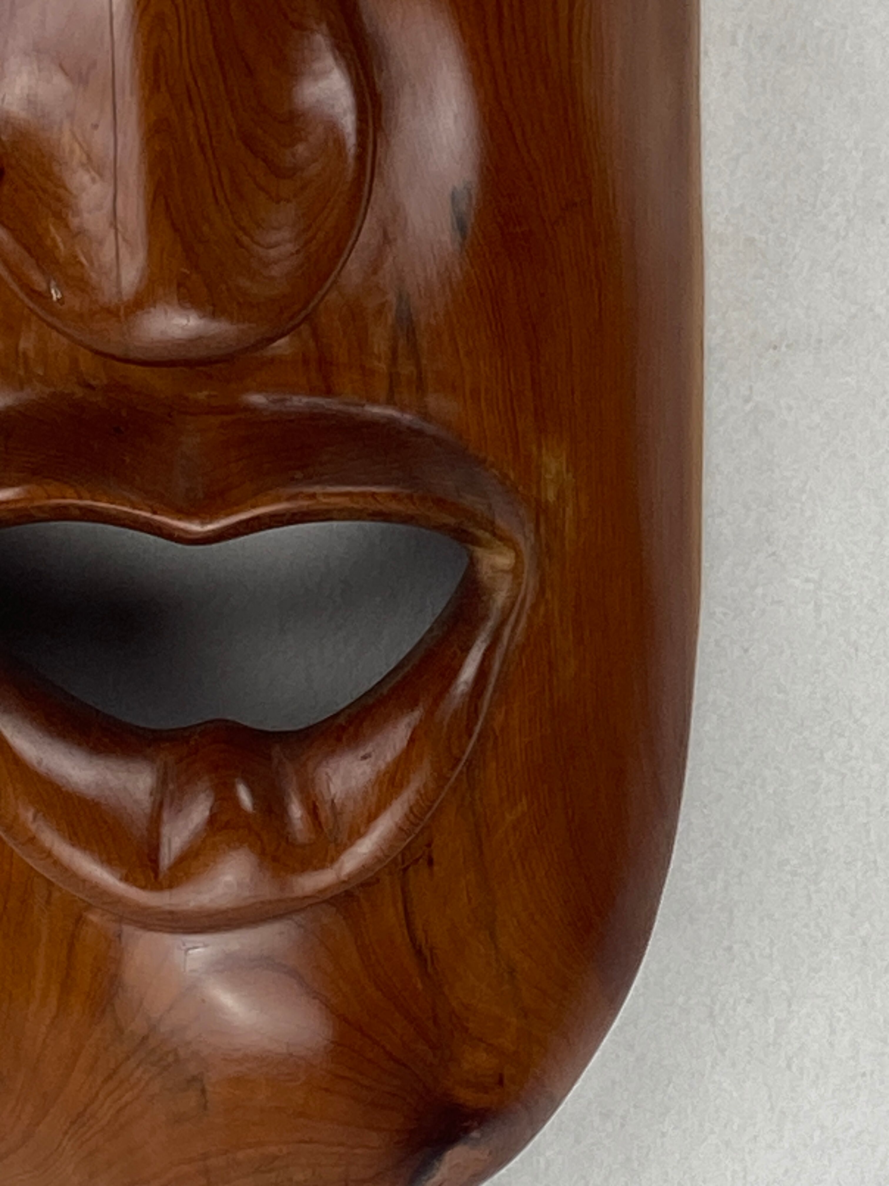 Teak midcentury, 1950s decorative mask 60cm