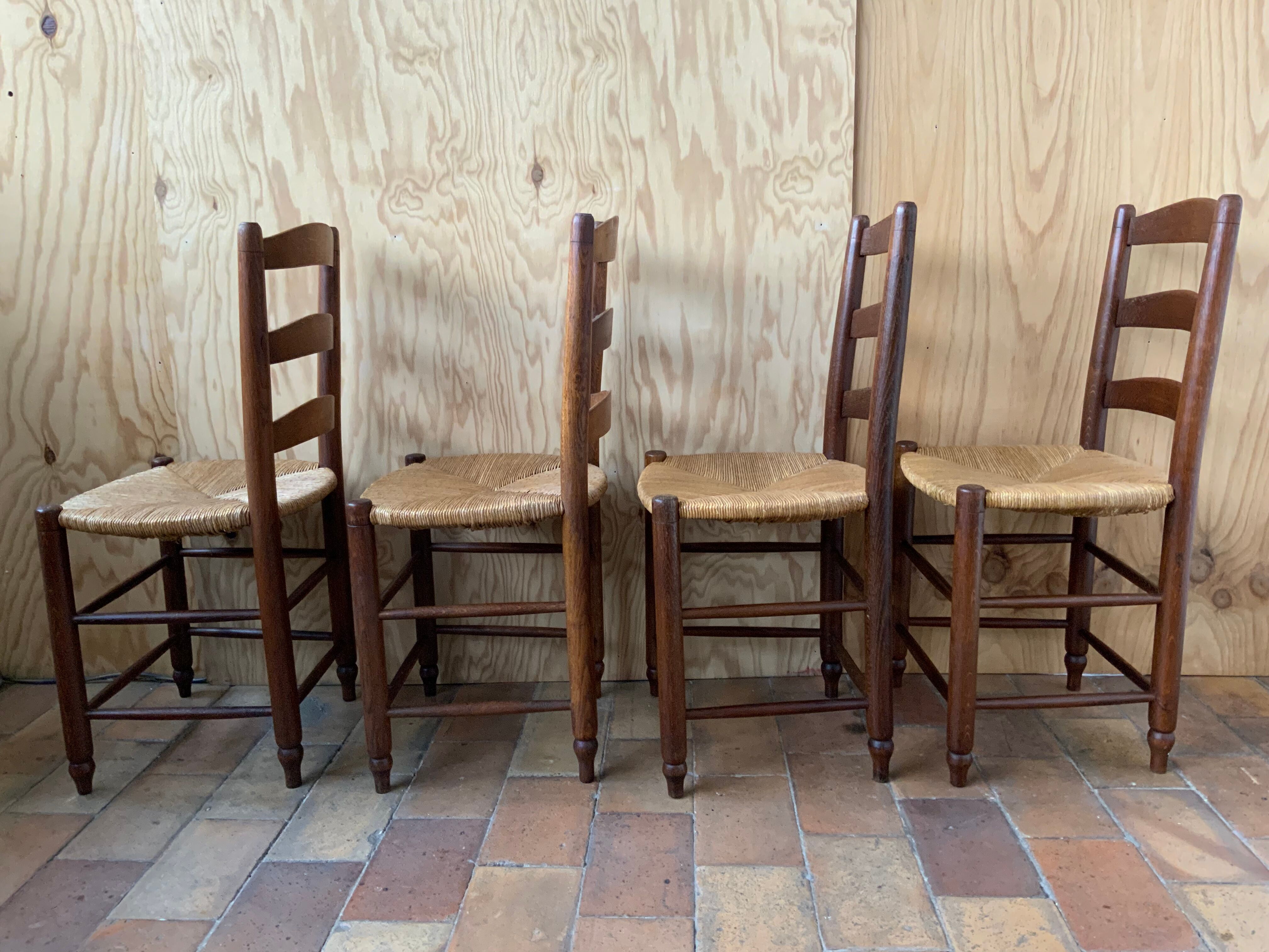 Set of 4 mulched chairs