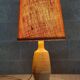 Patinated sandstone and jute ceramic lamp