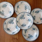 Iron earth soup plates Sarreguemines Royat