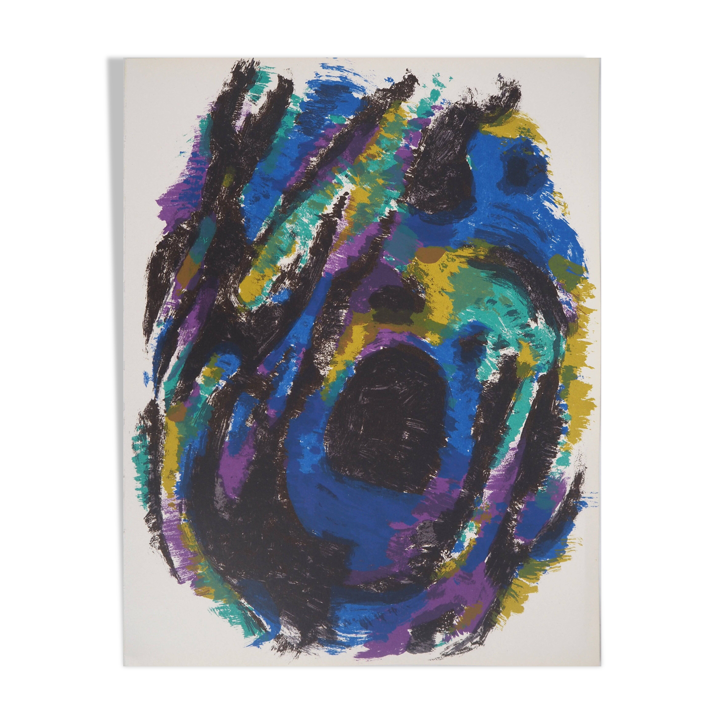 Alfred manessier: color composition - original lithograph