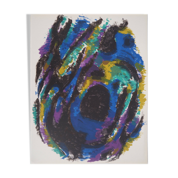 Alfred manessier: color composition - original lithograph
