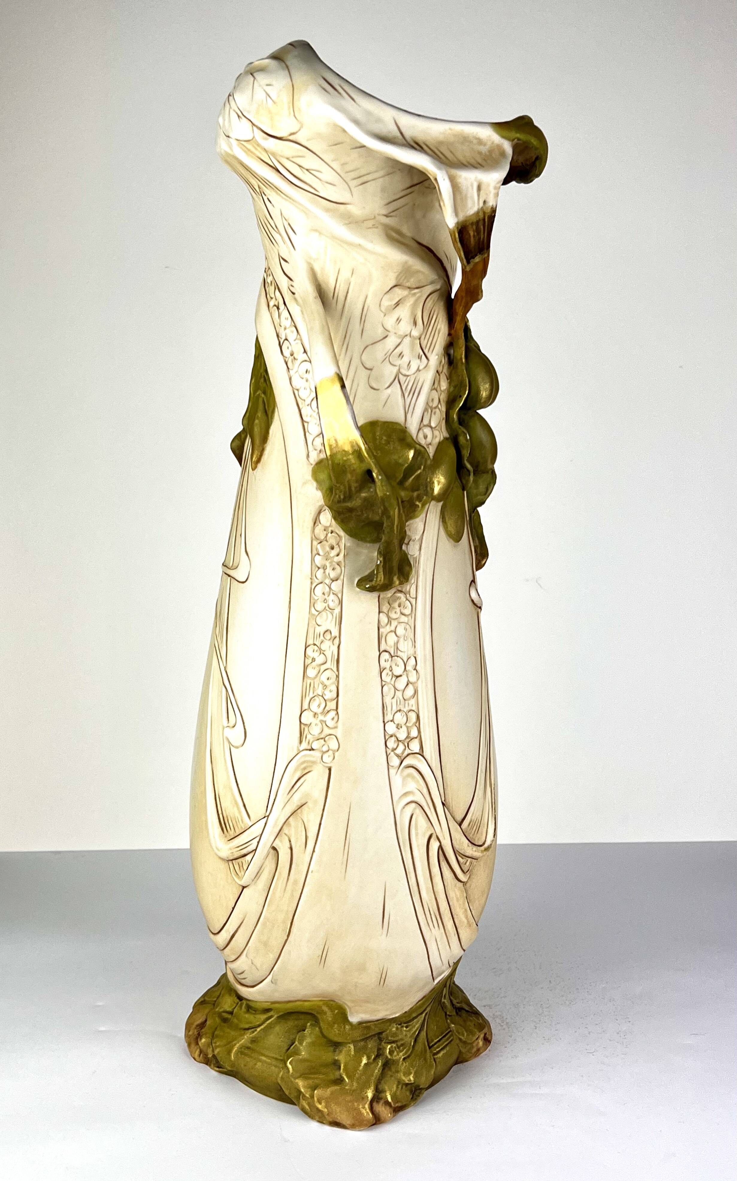 Royal Dux Bohemia Art Nouveau Vase 49 cm