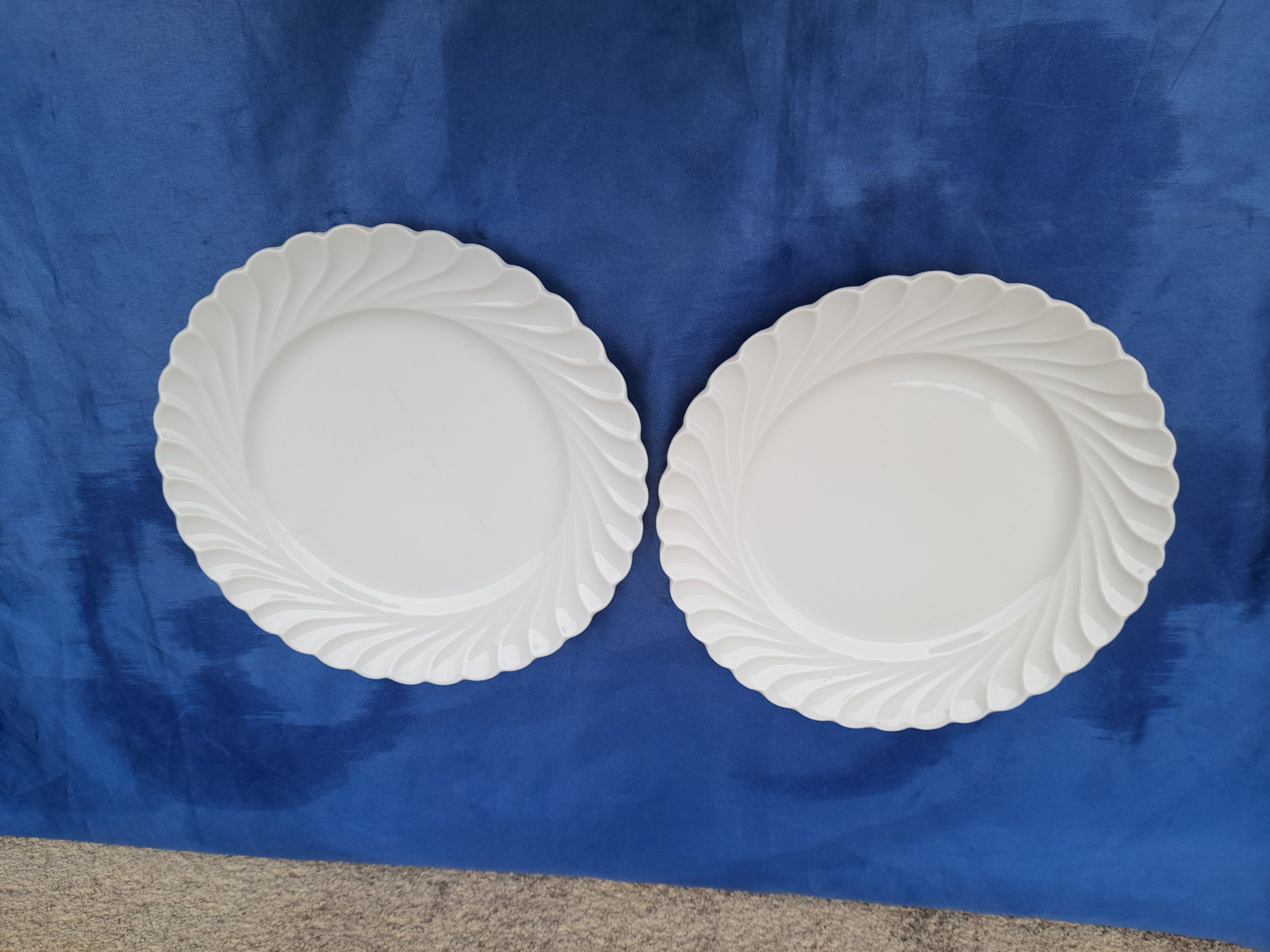 2 dessert plates in Limoges Haviland porcelain diam 19 cm
