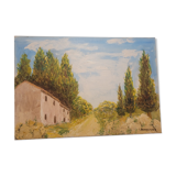Painting L Bonnefont on canvas