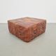 Brown Leather Pouf with Patchwork from de Sede, Switzerland, 1970s