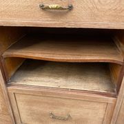 Renovated vintage Art Deco Parisian buffet in wood, 1940, 144cm.