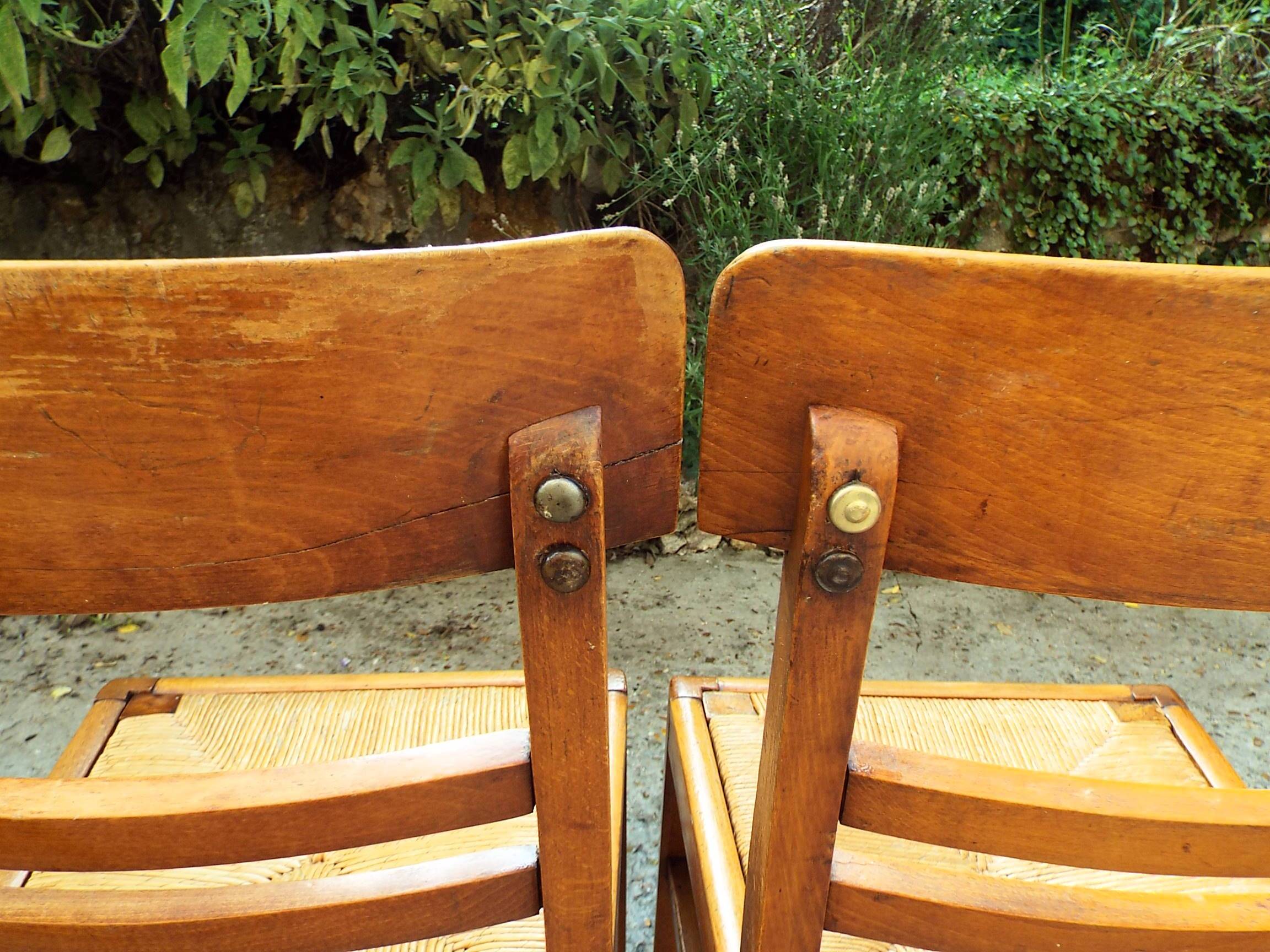 4 straw chairs
