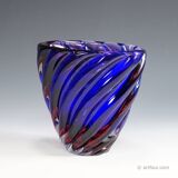 Ribbed submerged vase Murano Archimede Seguso 1950s