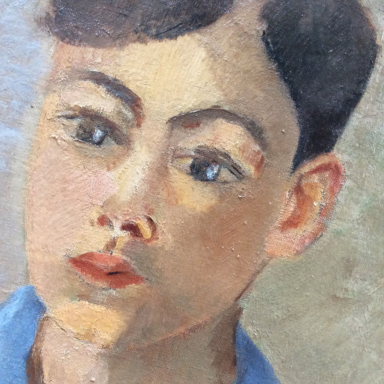Tableau 40's "Le garçon aux bras croisés"