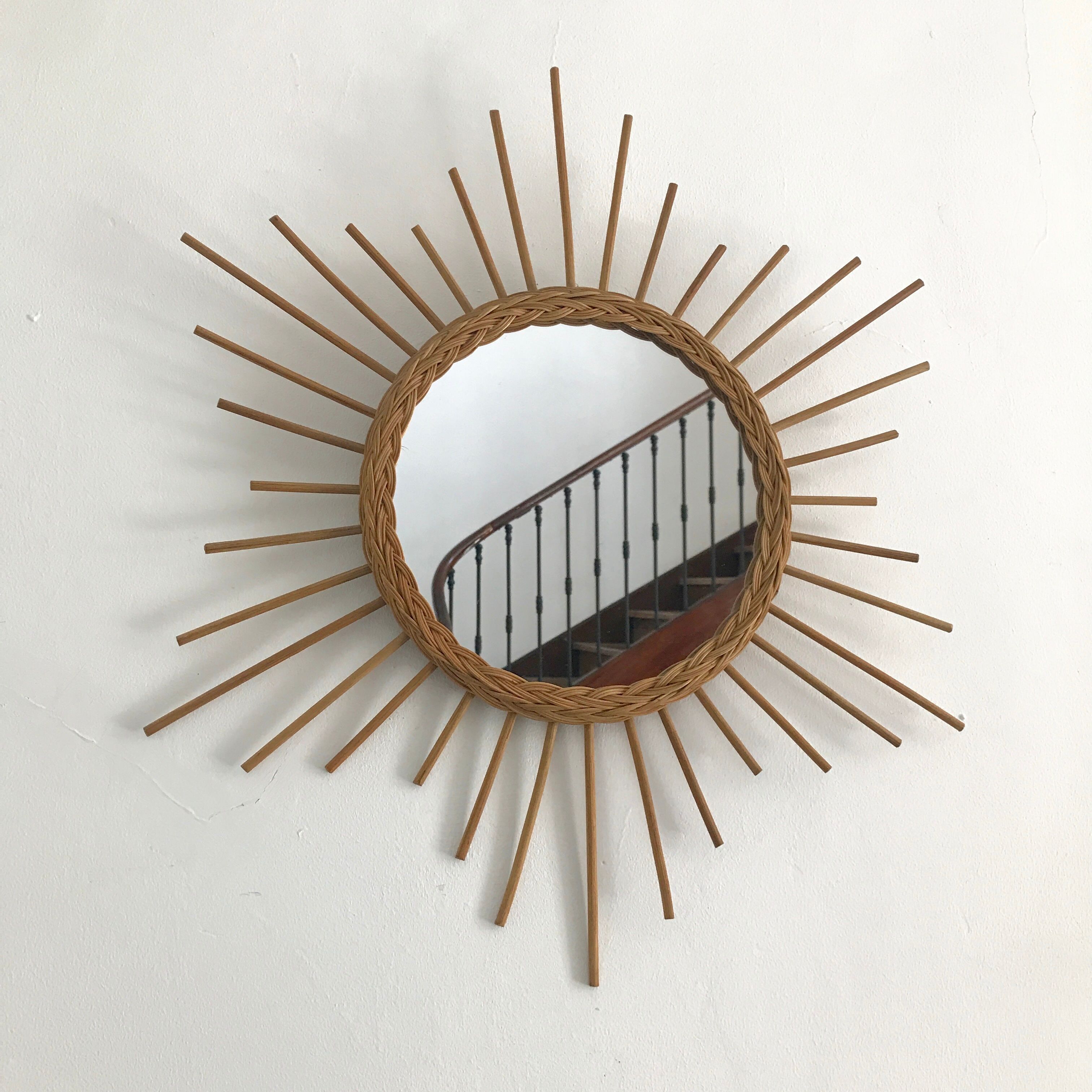 Miroir rotin