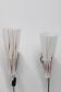 1970s Pair of Glass Wall Lamps , Czechoslovakia