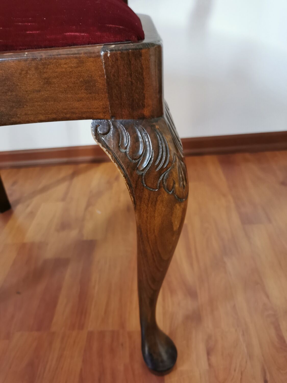 Set of two antique baroque style chairs