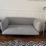 Light gray fabric 2-seater sofa