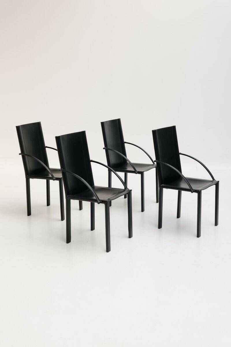 Fauteuils par Carlo Bartoli pour Matteo Grassi, 1980s, set de 4