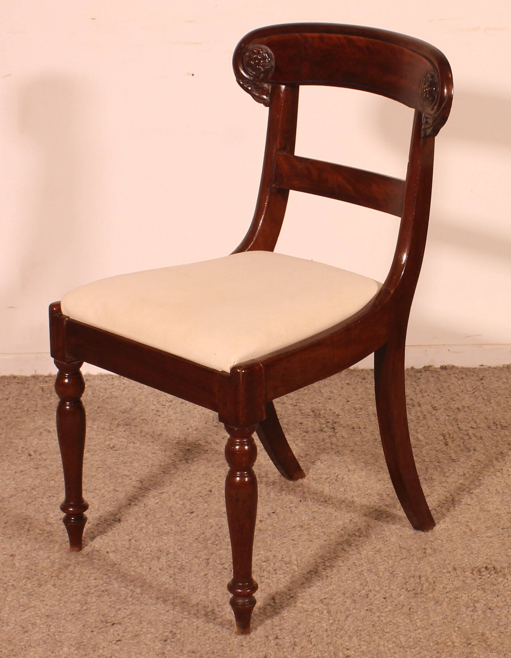 Set of 10 Restoration Period Mahogany Chairs