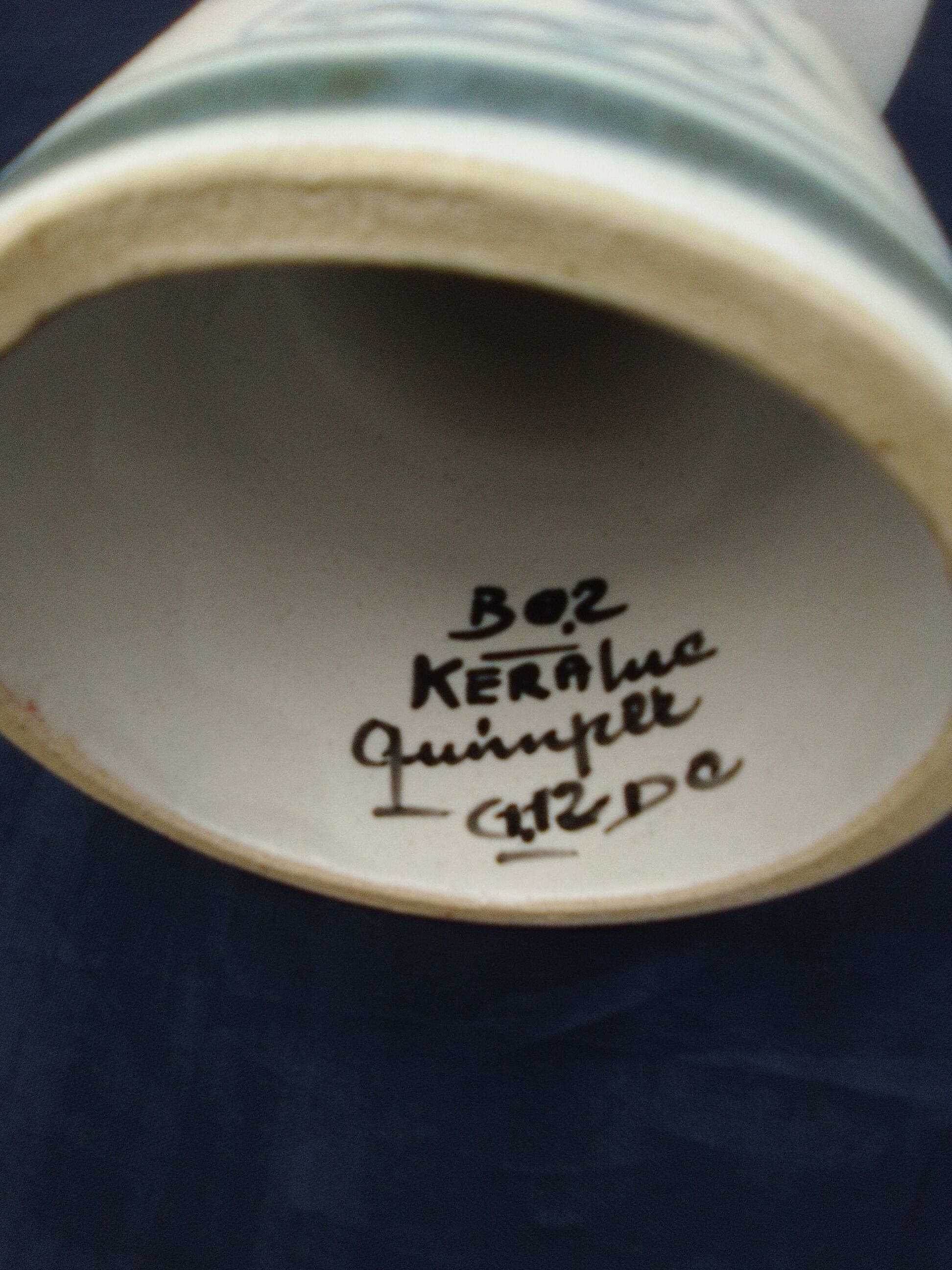 Candle holder pique candle candle in fa£ience of Quimper Keraluc H 16 cm