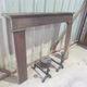 Country-style fireplace surround - stained poplar - late 19th century