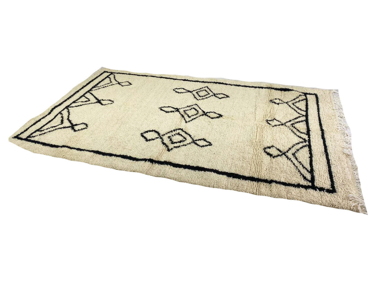 Handmade Moroccan Berber carpet 252 x 155 CM