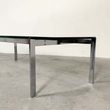Danish chrome and glass coffee table 1960