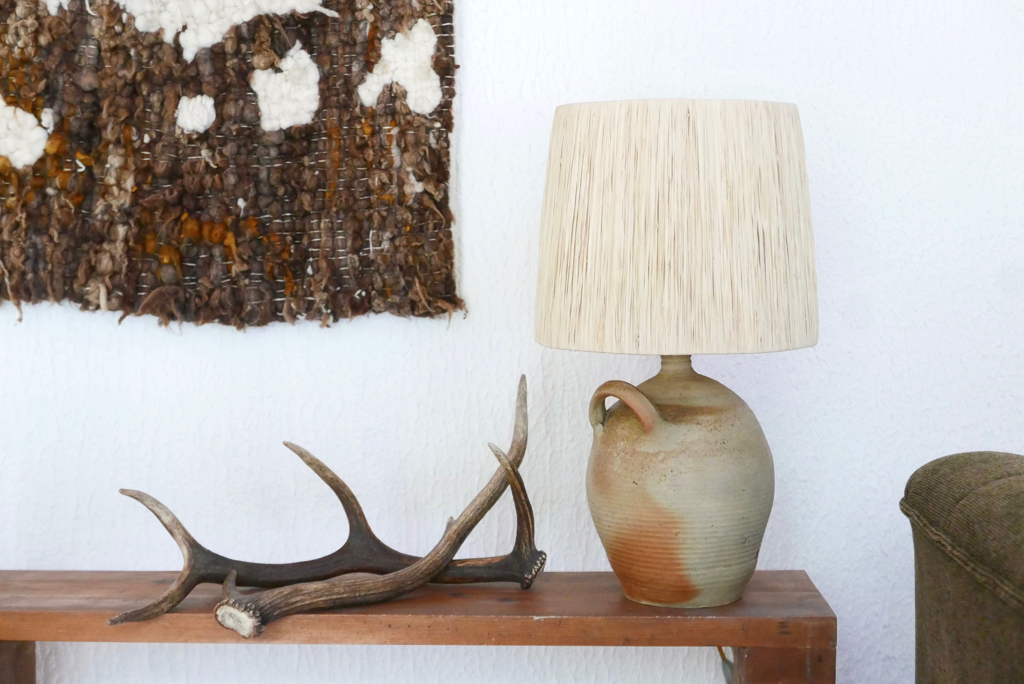 Pair of deer antlers, 70s