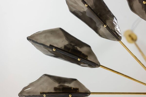 Simone Malachin. Lustre « étoile » en verre de Murano. Contemporain.