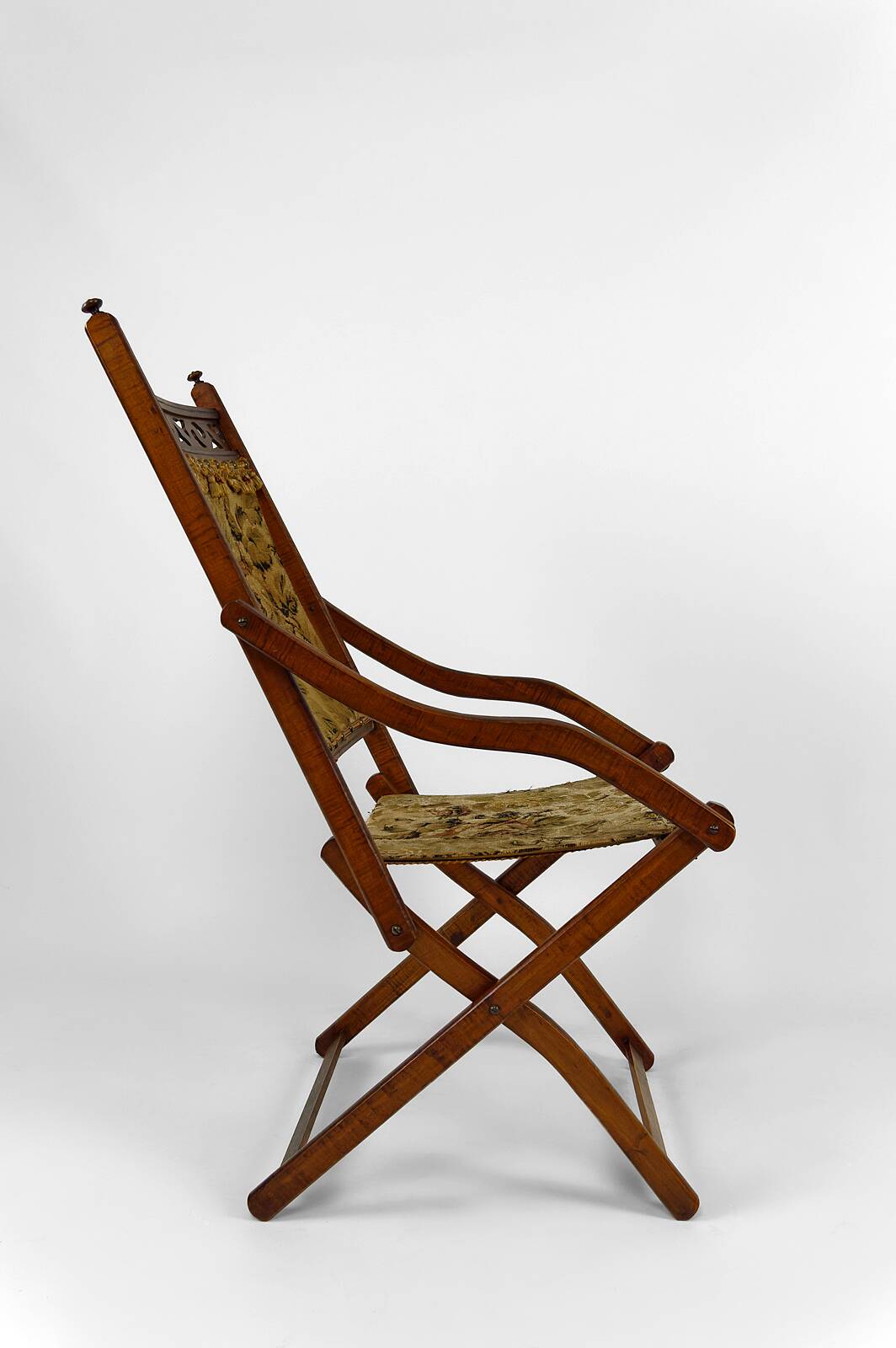Victorian "safari" folding chair, United Kingdom, Arts & Crafts, circa 1880