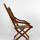 Victorian "safari" folding chair, United Kingdom, Arts & Crafts, circa 1880