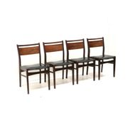 Set of 4 vintage rosewood dining chairs made in the 1960s