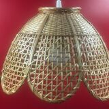 Lustre corbeille en osier