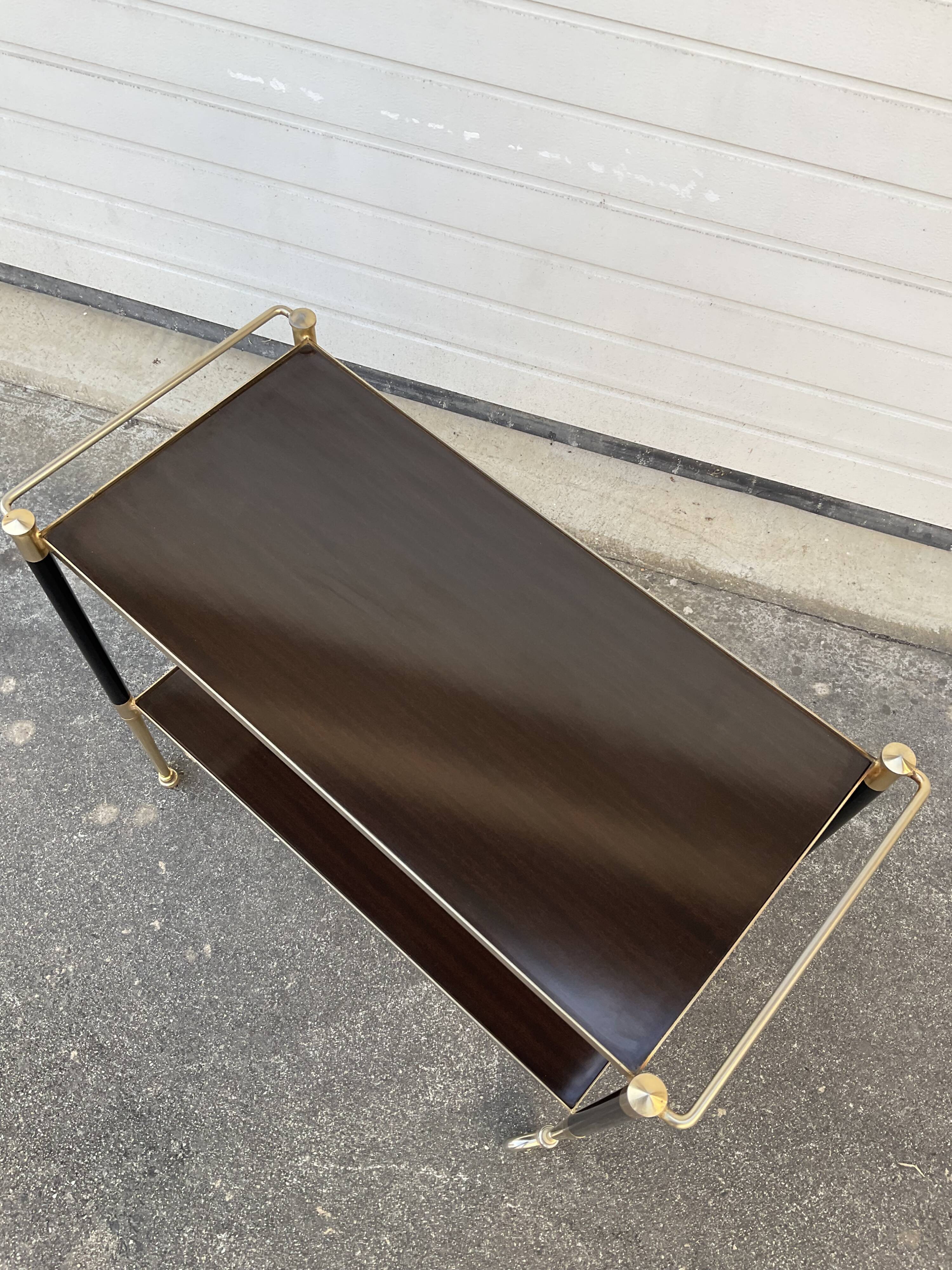 Golden vintage rolling table