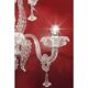 Applique murale florale en verre de Murano transparent impérial vénitien
