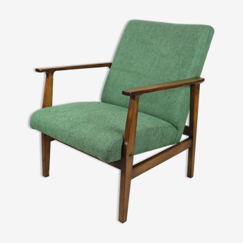 Fauteuil vert vintage années 70