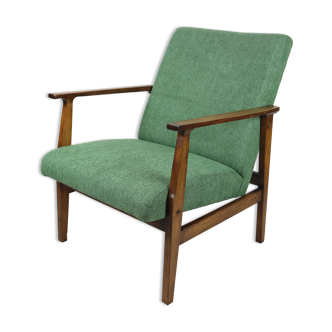 Fauteuil vert vintage années 70