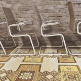 Set of 4 wicker armchairs 1970