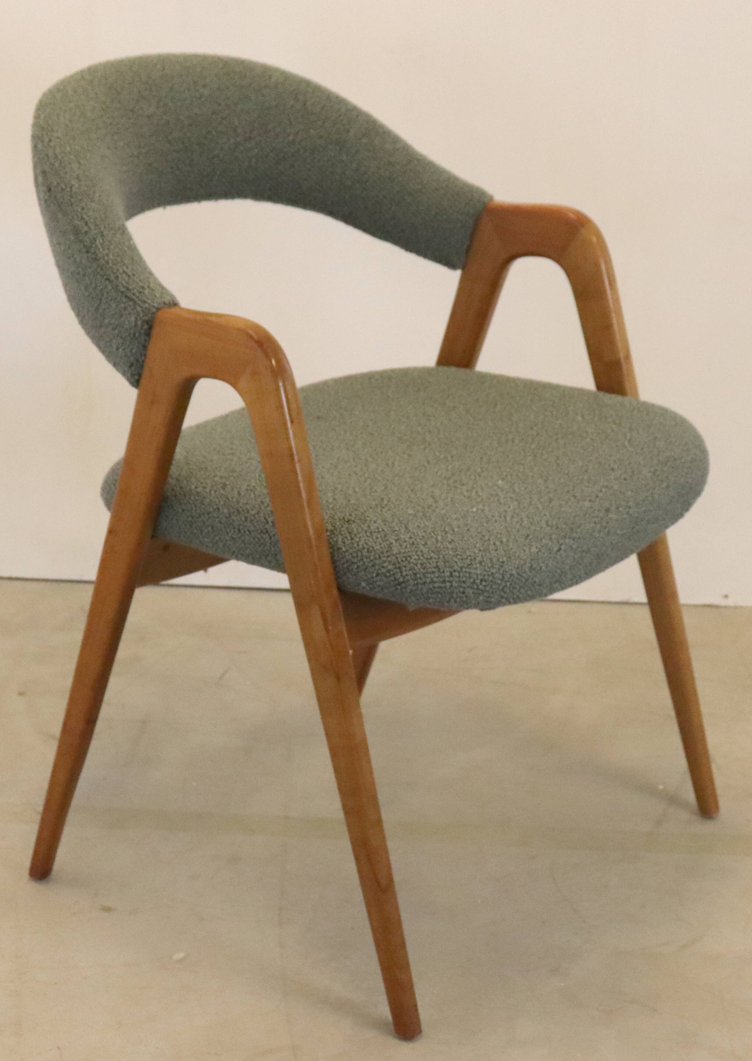 vintage WK Möbel style fauteuil / stoel 'Wildflecken' nieuwe bouclé stof
