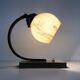 Desk lamp, Art Deco table lamp with swivel head, marble base, bronze foot