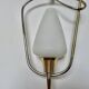 Arlus chandelier/pendant light, opaline glass and brass, 1950s or 60s, vintage