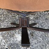 Vintage leather lounge armchair 60s