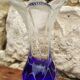 Large blue glass vase