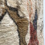 Moroccan Berber rug Boujaad ochre, blue, red and orange 2.56x1.58m