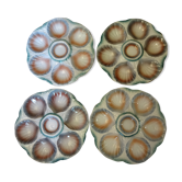 Set of 4 oyster plates Sarreguemines