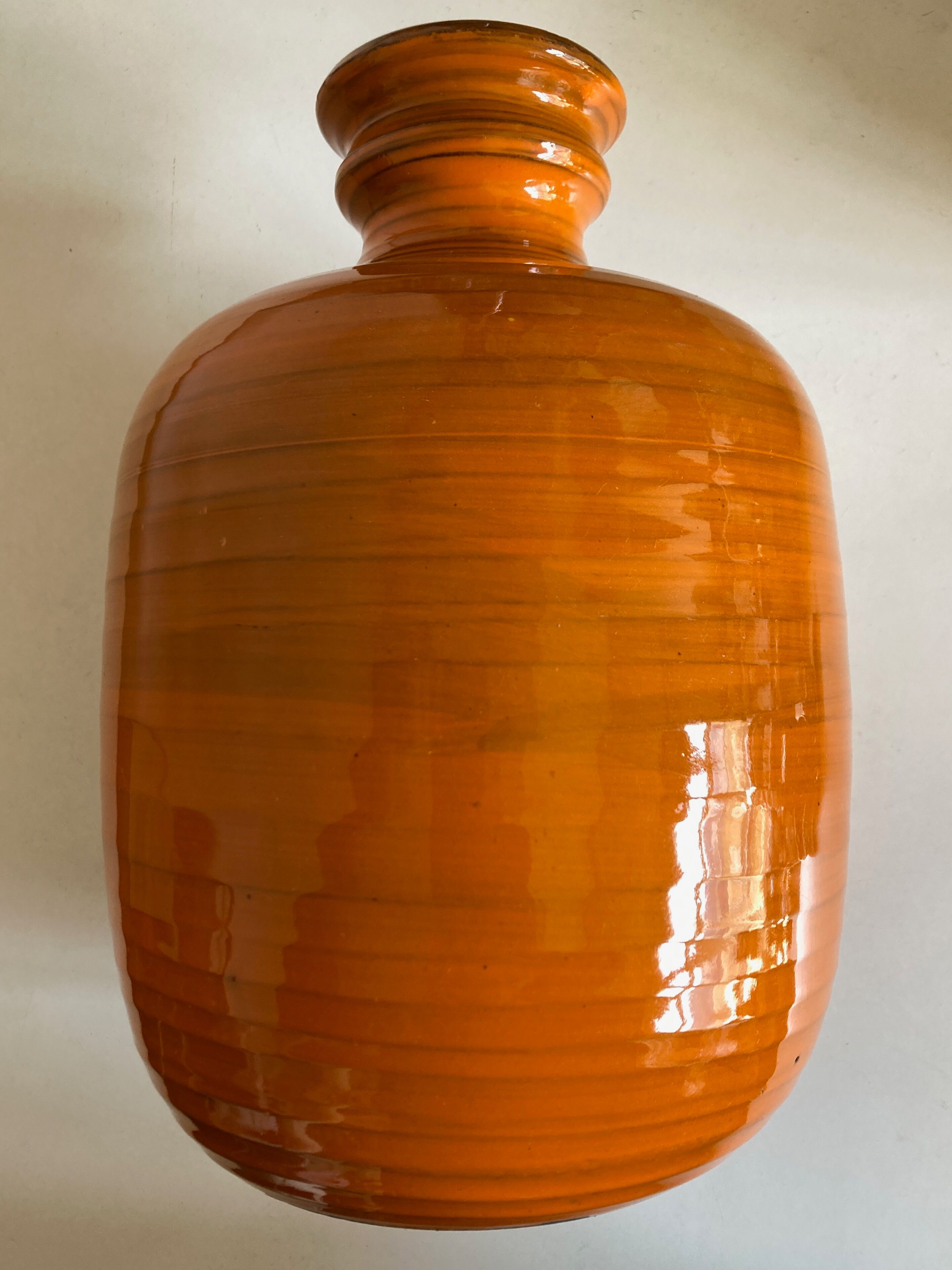Vase XXXL Italian design 1960 in glazed earth
