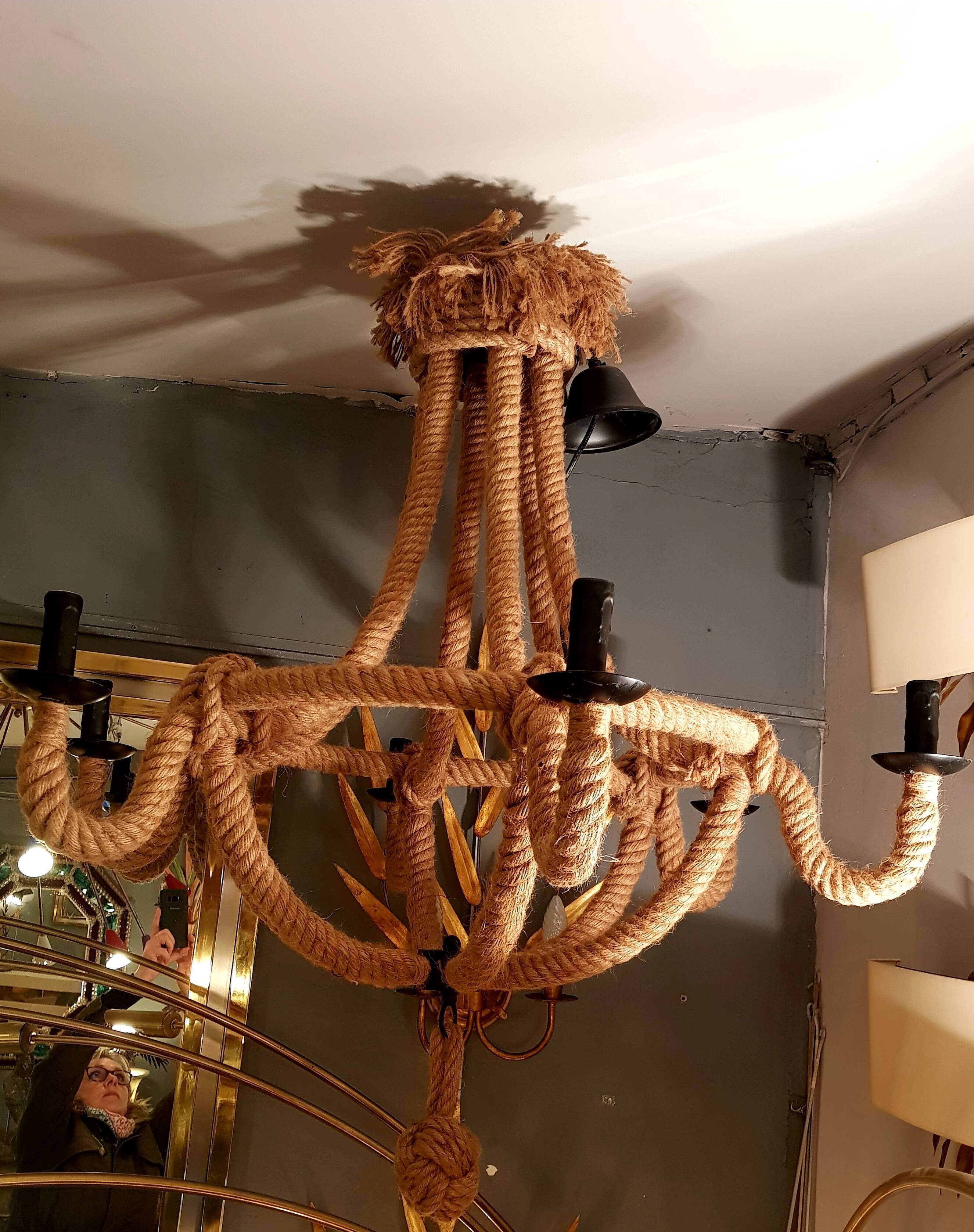 Rope chandelier